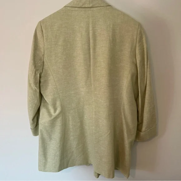 Anne Klein Light Green Linen Blend Blazer - Picture 6 of 10